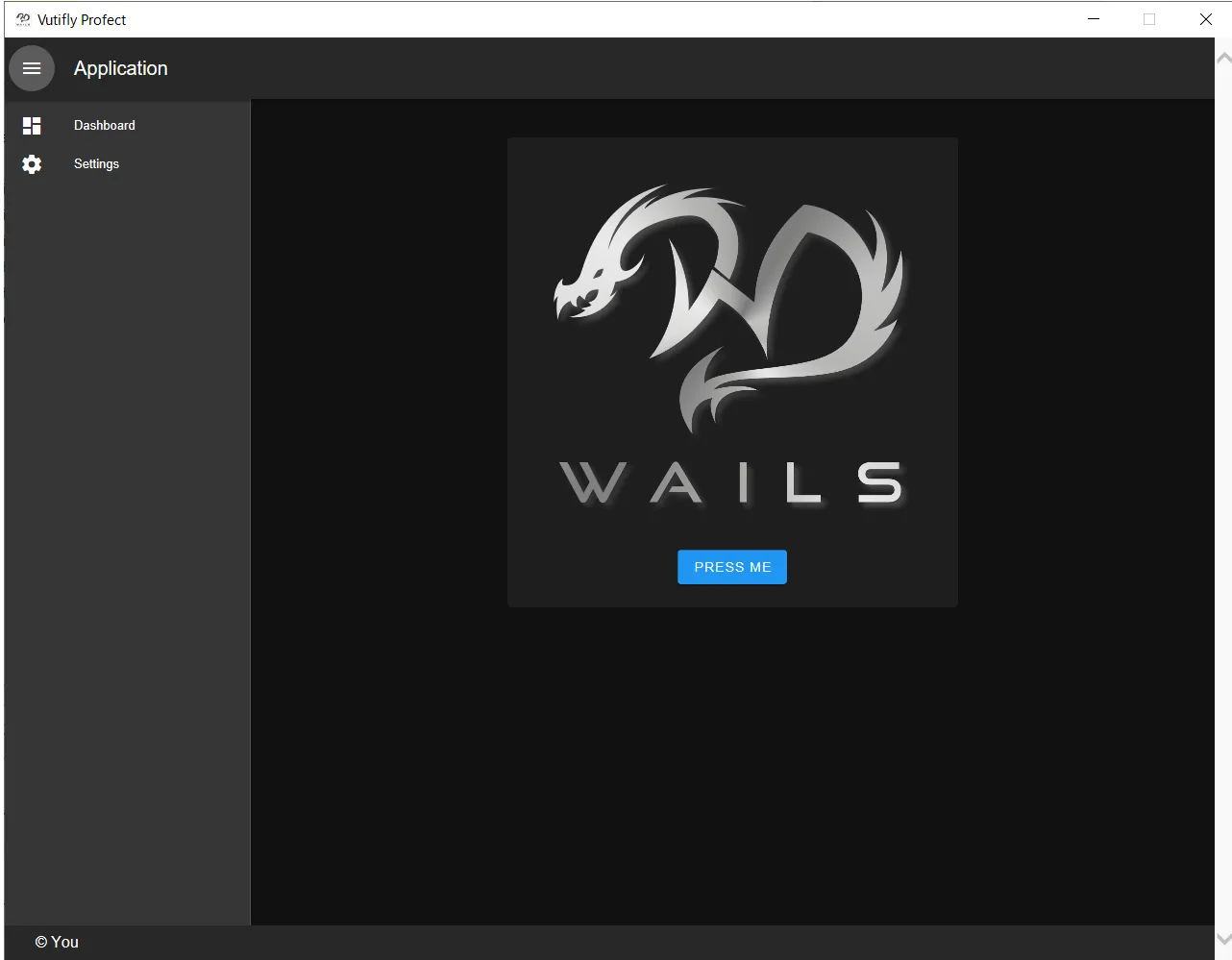 WailsのHello Worldアプリの別の画面